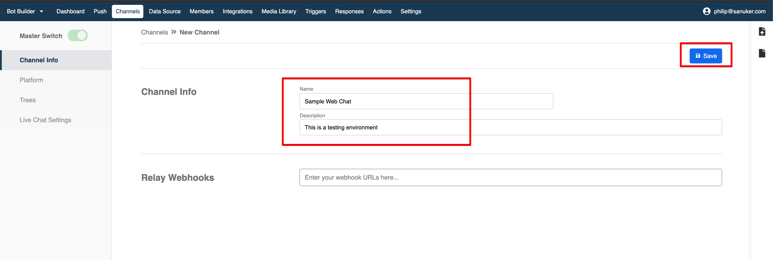 Give your channel a name and a description